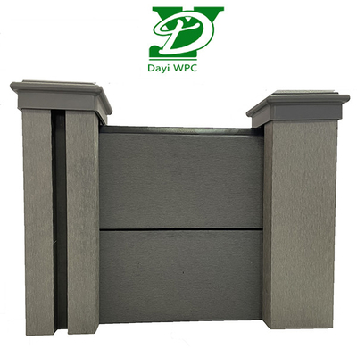 Recinzione in WPC con venatura del legno naturale per giardino moderno